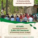 Infographics on Community Forests in Nepal, made for KAYAS.